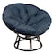 Classic Accessories Montlake Water-Resistant 50" Papasan Cushion, Heather Indigo 60-540-045501-EC - alternate 1